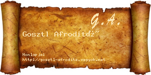 Gosztl Afrodité névjegykártya